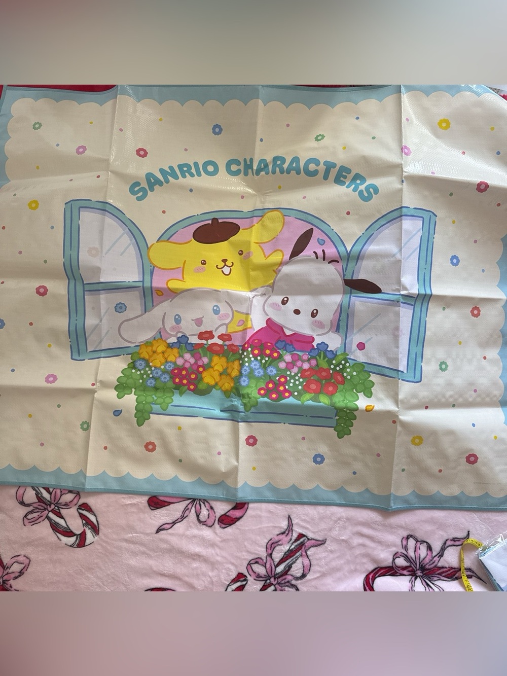 New Japan Sanrio characters pompurrin, pochacco, and cinnamonoroll picnic mat